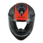 Casco Spartan Draken S Sonar Negro Gris Rojo